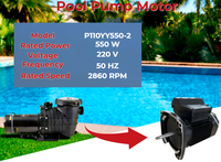 Pompe à eau électrique de remplacement 3/4HP de petite taille |   Moteur asynchrone monophasé à montage sur bride Honest P110YY550-2 550W 220V 2860 tr/min