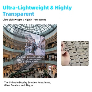 Pantalla LED Transparente Plegable P15 P20 P25 P31.25, Pantalla de Malla Flexible para Exhibición, Montaje en Pared o Colgante - Product Image 2