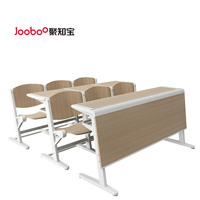 Chaise d'auditorium pliante en bois avec dossier pour salle de conférence, bureau d'école et deux sièges, mobilier de salle scolaire