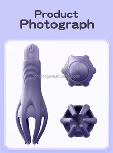 A Simulation tentacle glans massager penile adjustment training massager with 10 frequencies <b>vibrating</b> - Product Image 4