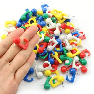 50 Cái Đẩy Pin Hooks Nhựa Thumb Tacks Tường Pin Móc Móc Cho Tài Liệu Hooks Pushpin