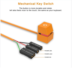 데스크탑 컴퓨터 전원 스위치 전원 코드, 컴퓨터 케이스 PC 마더 보드 전원 스위치 손잡이의 연장 코드를 누르십시오. - Product Image 5