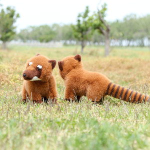 Peluche de <span class=keywords><strong>Mapache</strong></span> Sudamericano, Serie de Animales, Súper Suave, Alivio del Estrés, Bordado, Relleno de Algodón PP, Excelente Decoración de Zoológico - Product Image 2