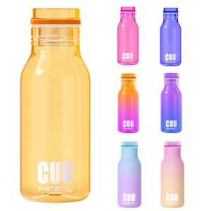 Bouteille de sport TRITAN de luxe <span class=keywords><strong>CUU</strong></span> 2025 mise à jour, recyclable, sans BPA, 500 ml, transparente, non toxique, avec couvercle en PP de qualité alimentaire, unisexe - Product Image 1
