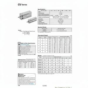 Cilindro de montaje libre SMC Pneumatics, modelo, piezas neumáticas - Product Image 1