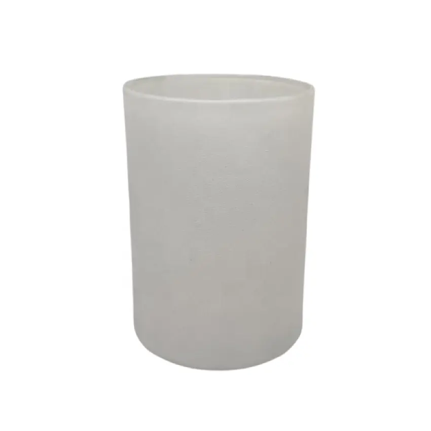 Großhandel Custom Hot-Selling Luxus zylindrische hochwertige hand gefertigte Mehrzweck-Innenausstattung leer matt weiß Glasgefäß