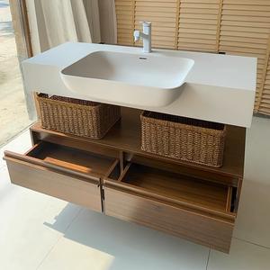 Moderno Panel Espejo Fregadero Rock Vanidad Baño Madera Baño Mueble con bajo encimera Lavabo <span class=keywords><strong>Inodoro</strong></span> Baño - Product Image 2