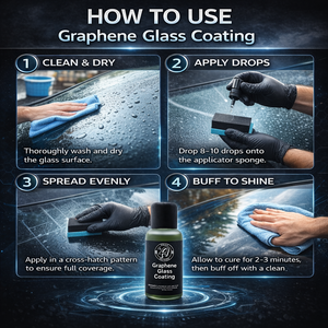 Revestimiento de Vidrio con Grafeno (30ML) Repelente de Lluvia Hidrofóbico Avanzado, Revestimiento de Protección Nano para Parabrisas y Ventanas de Automóviles - Product Image 4