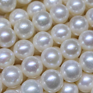 Japanese Imported 925 Sterling <b>Silver</b> Gold-Plated Collar Natural <b>Pearl</b> <b>Necklace</b> 9-10 Small 6-7mm Round Almost Flawless - Product Image 3