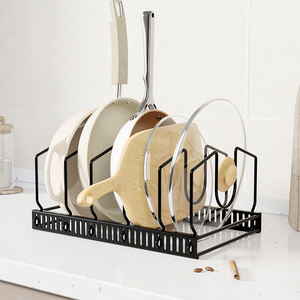 Support de rangement de cuisine en métal à 6 fils avec 5 niveaux pour l'organisation de la vaisselle. - Product Image 1