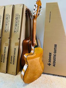 جيتار كلاسيكي رفيع الجسم مقاس 39 بوصة، جيتار كلاسيكي كهربائي، جيتار مزود بمعادل صوت - Product Image 6