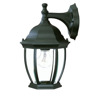 HMS moderna ampia lanterna da parete luce nera opaca LED bianco caldo CCT acciaio inossidabile ferro ETL certificato per uso esterno - Product Image 1