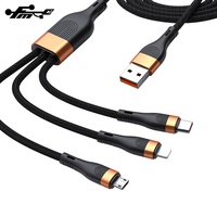 Kabel Pengisian Daya Cepat, Kabel Pengisian Daya Mikro Tipe-c 6A, Aksesori Pengisian Daya USB 4 In 1 untuk Ponsel