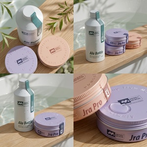 Eco-friendly Cosmetic Packaging Skincare Set Aluminum Bottle Metal Cream Jar Empty Skincare <b>Container</b> with Custom Logo - Product Image 4