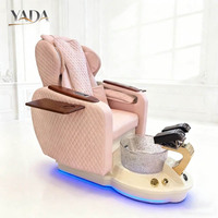 Fauteuil de pédicure professionnel robuste avec système de jets de bain à remous en cuivre et plastique, drainage automatique pour massage des pieds et soins de beauté