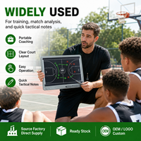 Tableau d'entraînement de basketball électronique portable de 20 pouces, double face, écran LCD, pour l'analyse et la planification