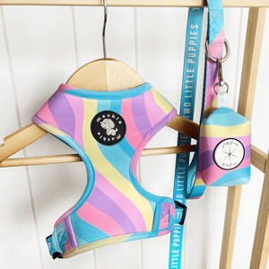 Collar de correa de perro de diseño personalizado, juego de lazos, arnés de nailon de neopreno, pecho pequeño, ajustable, correa de perro personalizada para gato - Product Image 2