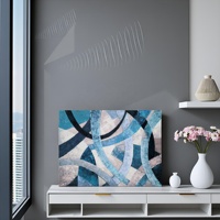 Impression de peinture à l'huile abstraite moderne turquoise avec texture en relief, art mural pour la maison, l'hôtel, le bureau, vente en gros