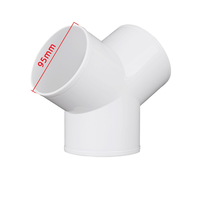 Système d'air frais, tuyau en PVC en forme de Y, en forme de T, en Té, 6 pouces, 100/150/200 mm, accessoires HVAC, connecteur de qualité, montage mural, garantie 1 an