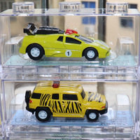 Zhiqu Toys Petite voiture jouet en alliage pour bébé, modèle pré-assemblé Qversion, avec vitrine transparente, pour supermarché miniature, mignon et ludique