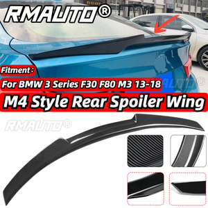 สปอยเลอร์ F30 คาร์บอนไฟเบอร์แท้ สไตล์ M4 สปอยเลอร์หลังคาท้ายรถยนต์ ชุดแต่งสำหรับ BMW F30 F80 ปี 2013-2018 สปอยเลอร์ปีกหลัง อุปกรณ์ตกแต่งรถยนต์ - Product Image 1