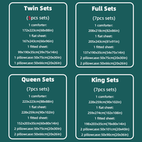 Twin Full Queen King Tröster Matratze Topper Bettlaken und Kissen bezüge Grün Set in einem Karton