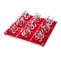 Ensemble de jeu XO en acrylique coloré personnalisé style 3D classique jeu de société tic tac toe en acrylique pour les fêtes de famille