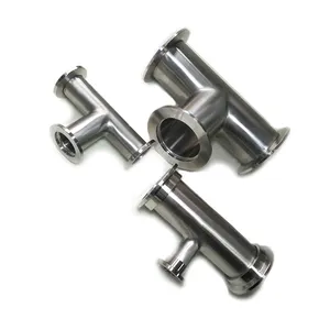 Manufacturer Direct Sale High Vacuum Stainless Steel 304 Pipe Fittings 3-way KF40 Equal Tee