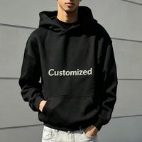 Hoodie streetwear oversized polos berkualitas tinggi dari bahan French Terry tebal dan berat, bordir komputer.