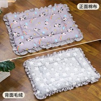 Coussin chauffant pour animaux de compagnie en flanelle douce et moelleuse, lavable, grand format, avec logo personnalisé, pour chiens et chats, vente en gros