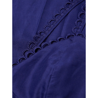Professionnel bureau dame décontracté robe mi-longue taille XXL couleur unie à manches longues plissé costume mode formel Style d'affaires