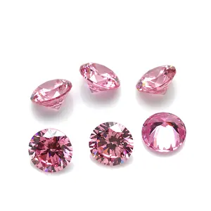 7MM Factory Bulk Stock Loose Round Diamond Cut Pink/Champagne/Garnet/Purple/Olive Colorful CZ Stone Cubic Zirconia Gems Stones