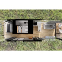 Maison capsule préfabriquée en acier modulaire imperméable, villa moderne, espace de vie en conteneur