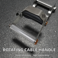 Poignée de câble rotative en acier inoxydable pour barre de traction universelle, idéale pour les exercices de tirage à la tricepse et de rame assis