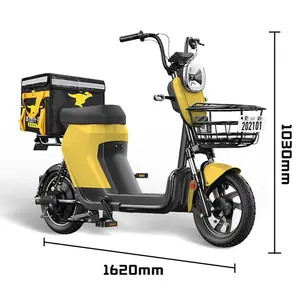 Bicicleta elétrica para entrega de alimentos, motocicleta de motocross para entrega de alimentos, bicicleta motorizada para adultos