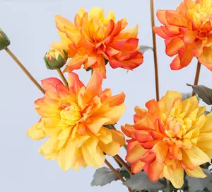 Flor artificial de alta qualidade para decoração de casamento, escritório, casa, toque real, haste longa de 60 cm, gerbera artificial de 20 cm