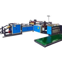 Machine industrielle de découpe et de couture de sacs tissés en PP, machine tout-en-un pour la fabrication de sacs tissés, impression, couteau à chaud sans fumée, empilage automatique