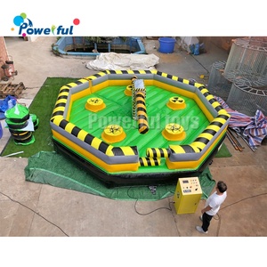 5m juego de deportes inflable Wipeout eliminador de juego de salto inflable colapso Juegos de parque de trampolín Wipeout - Product Image 1