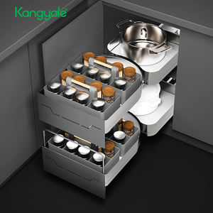 Kangyale-Esquina de almacenamiento para armario de cocina, bandeja oscilante, cesta giratoria extraíble, esquina mágica <span class=keywords><strong>universal</strong></span> de aleación de aluminio - Product Image 6