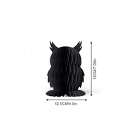 Lot de 3 décorations en papier nid d'abeille pour Halloween : Citrouille, Chat Noir, Hibou – Effet 3D, Écologiques et Réutilisables pour Fêtes d'Automne et Tables de Récolte