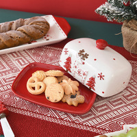 Unterglasur-Farbgestaltete Weihnachts-Keramik-Geschirrset mit Mikrowellengeeignung für Feiertagspartys & Großhandels-Geschenke