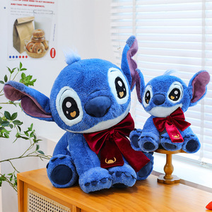 Siêu mềm Stitch búp bê sang trọng Bow Stitch Rag Búp bê nhồi bông đồ chơi gối món quà sinh nhật Comforter ODM tùy chỉnh - Product Image 1