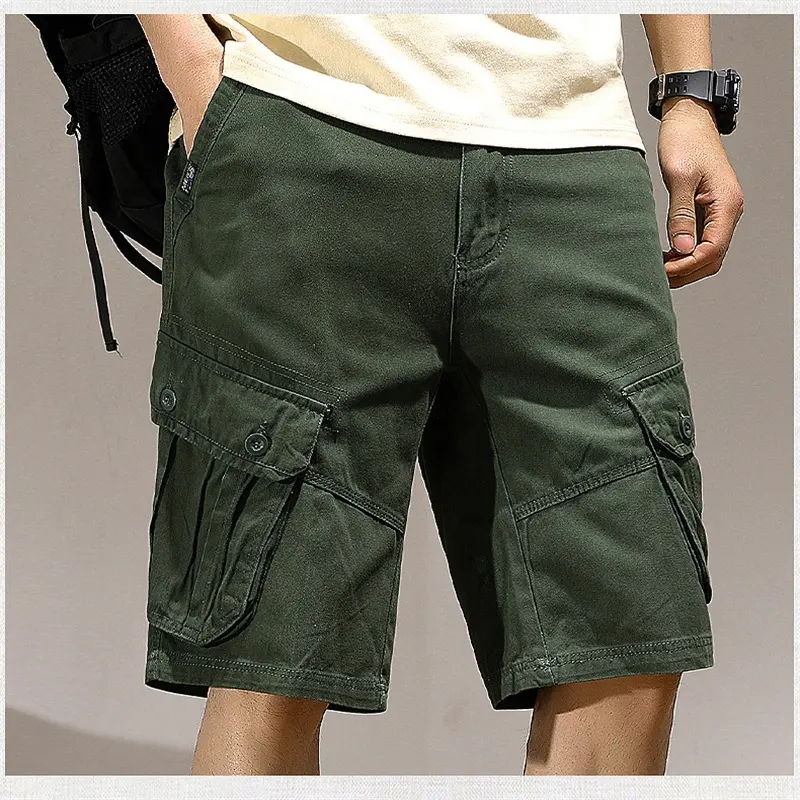2023 verão homens carga shorts solta moda casual outerwear calças de algodão dos homens macacões com bolso shorts de nylon