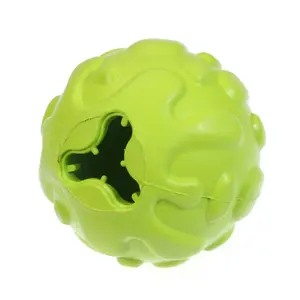 Dog Balls For Aggressive Chewers IQ Training Interactive Natural Safety Rubber Dog Feeding Balls