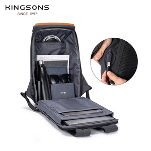 Kingsons Simple Anti-Theft <b>Backpack</b> 15 Inches Unisex <b>Student</b> <b>Backpack</b> Business Travel - Product Image 2