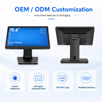 Monitor Táctil Industrial de 15.6 Pulgadas con Pantalla Táctil Capacitiva IPS de 10 Puntos para Terminales POS y Control Industrial, Personalización OEM ODM