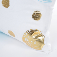 Housse de coussin personnalisée moderne dorée, motif géométrique carré, patchwork, sublimation, points, plantes, écologique, décoration intérieure