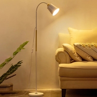 Lampadaire à tête réglable, supports debout, lampe d'angle simple et moderne pour chambre à coucher et bureau