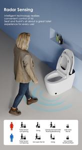 Toilette intelligente avec réservoir d'eau, bidet électrique à chasse automatique, conforme aux normes britanniques - Product Image 5