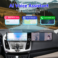 ZWNAV Double écran 12,3 pouces Carplay 2 Din pour Ford Transit 2015-2018 Lecteur multimédia Android Radio GPS Autoradio
